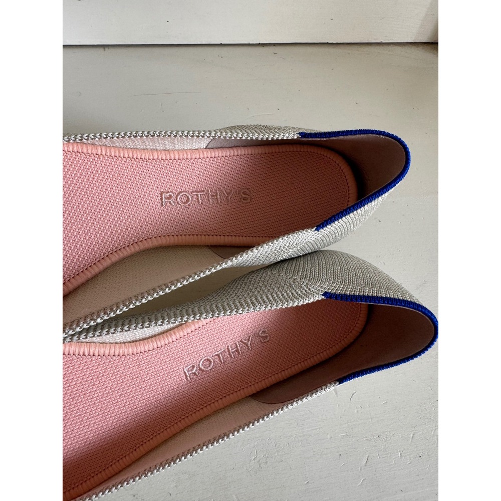 Rothy's The Point flats in Diamond Metallic Size 10 - Picture 3 of 8